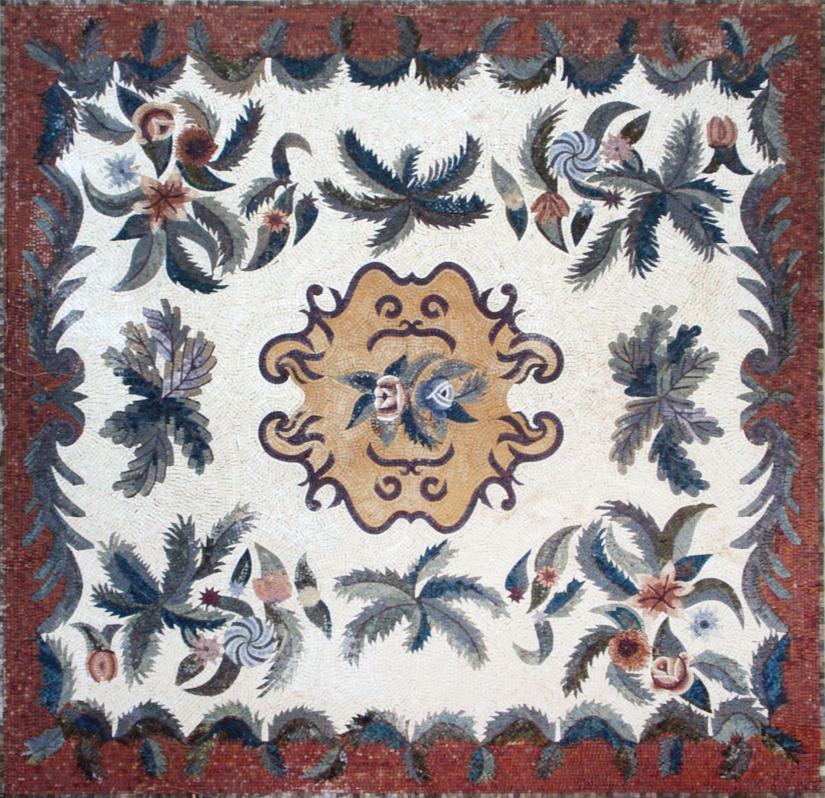 Uxcell Ceramic Mosaic Tile, About 200g Teardrop Leaf Tile Mosaic Block For Handicrafts Artwork, Grey Blue