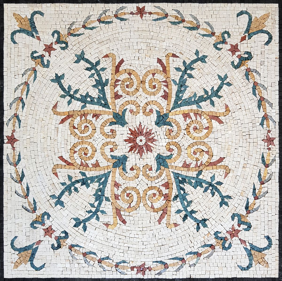 Eclectic Square-Shaped Patterned Mosaic - Mosaic Natural