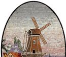 Mosaik Windmühle Oval Zoom