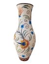 Colorful Flower Mosaic Clay Vase close-up