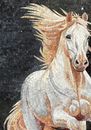Mosaik Pferd Weiß Zoom