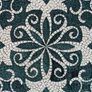 Mosaik Floral Grün Creme, 80 cm Zoom