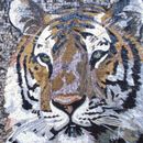 Mosaik Zwei Tiger Zoom