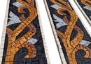Mosaik Bordüre Goldene Blütenranke, 600x10 cm Zoom