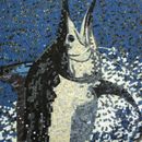 Schwertfisch Mosaik, 100 cm Zoom