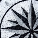 Black Compass Mosaic, 30" close-up