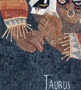 Taurus Bull Mosaic close-up