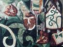 Wine Roses Fruit Mural Mosaic close-up