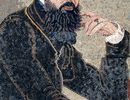 Portrait of a Merchant Mosaic close-up