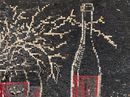 Handcrafted Wine and Fruit Mosaic Kitchen Backsplash крупным планом
