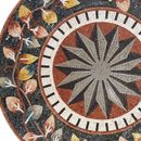 Round Colorful Leaves Mosaic, 52" close-up