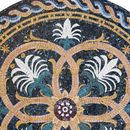 Mosaik Floral Schwarz, 120 cm Zoom