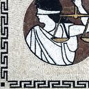 Lady Justice Mosaic, 36" close-up