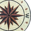 Brown Compass Mosaic, 48" close-up