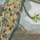 Pfau auf Ast Mosaik Zoom