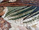 Angels Visiting Baby Jesus Mosaic close-up