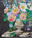 Overflowing Bouquet Mosaic, 34"x48" close-up