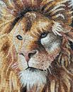 Mosaik Löwe Portrait, 65x80 cm Zoom