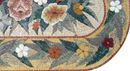 Oval Floral Rug Mosaic close-up