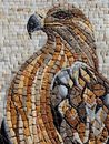 Golden Falcon Mosaic, 18"x36" close-up