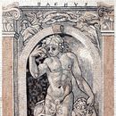 Bacchus Statue Mosaic close-up