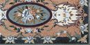 Long Floral Pattern Mosaic Rug close-up