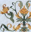 Mosaik Floral Gold, 100x65 cm Zoom