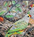 Red-Spotted Birds Mosaic close-up