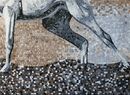 Majestätisches weißes Pferd Mosaik Zoom