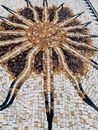 Celestial Sun Burst Rug Mosaic, 58"x40" close-up