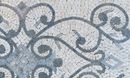 Grau-gemusterter Mosaikteppich Zoom