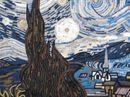 The Starry Night Reproduction Mosaic, 63"x48" close-up