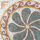Decorative Green Flower Mosaic, 40" close-up