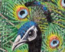 Round Peacock Mosaic крупным планом