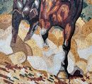 Mosaik Pferde im Galopp, 100x150 cm Zoom