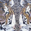 Mosaik Zwei Tiger Zoom