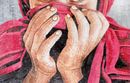 Afghan Girl Mosaic close-up
