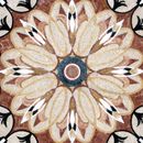 Flower-Inspired Pattern Mosaic, 48" close-up
