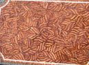 Red Leaves Pattern Rug Mosaic close-up