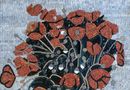 Mohnblumen in Vase Mosaik Zoom