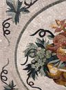Gold Fruit Bowl Vignette Mosaic Backsplash close-up