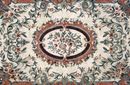 Dusky Rose and Cream Rug Mosaic, 119"x79" close-up