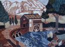 Dam Landscape Mosaic close-up