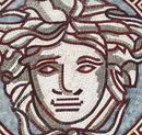 Mosaik Medusa Purpurrot, 110 cm Zoom
