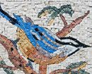 Blue Tit Bird Mosaic close-up