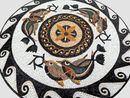 Dolphin Pool Mosaic Medallion, 44" close-up