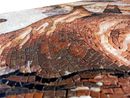 Wild Brown Horse Mosaic, 56" close-up
