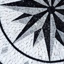Black Compass Mosaic, 30" close-up