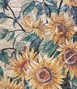 Sonnenblumen in einer Vase Mosaik Zoom