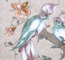 Green Cockatoos Mosaic close-up